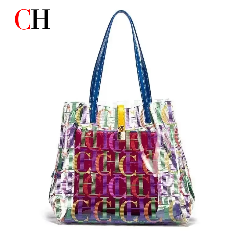Hobo Bag Slouchy - CH Jelly Tote Bag Clear PVC