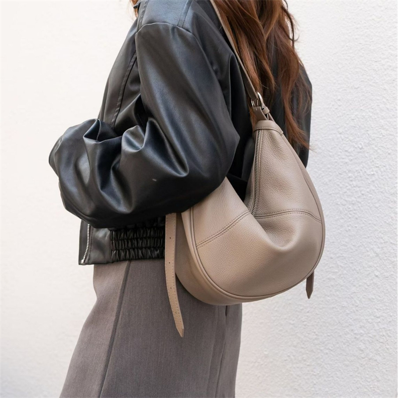 Hobo Bag Slouchy - BURMINSA Genuine Leather Hobo Bag Women