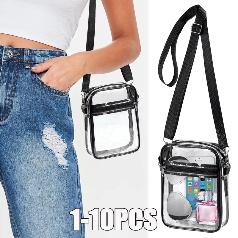 Women'S Crossbody Bags - 1-10PCS Women Clear Crossbody Bag Transparent