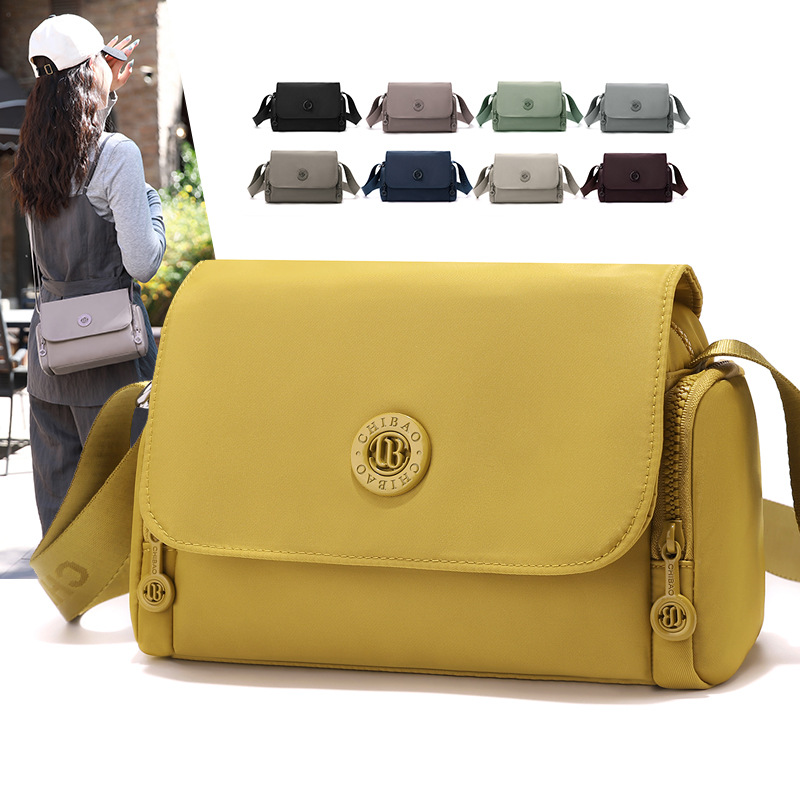 Women'S Crossbody Bags - New Waterproof Nylon Bag, Trendy Square