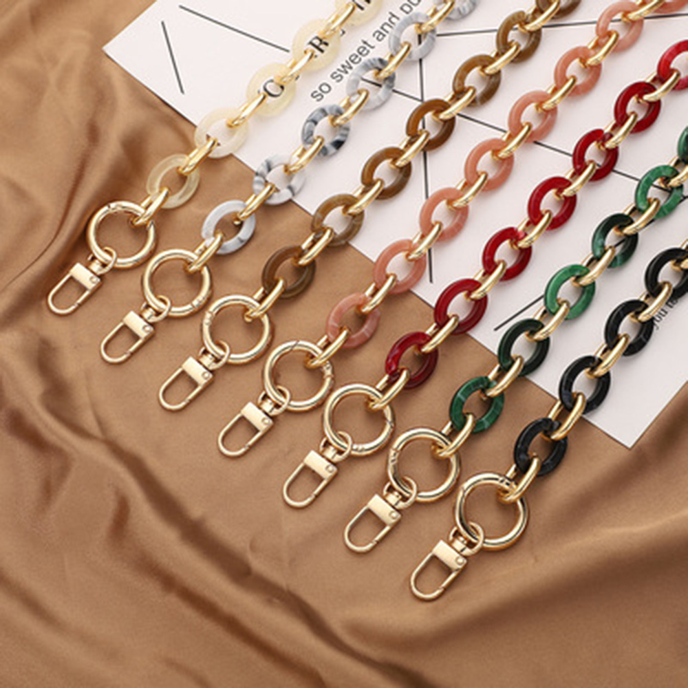 Chunky Acrylic Purse Chain Str - Tortoiseshell Bag Acrylic ulasan dan harga