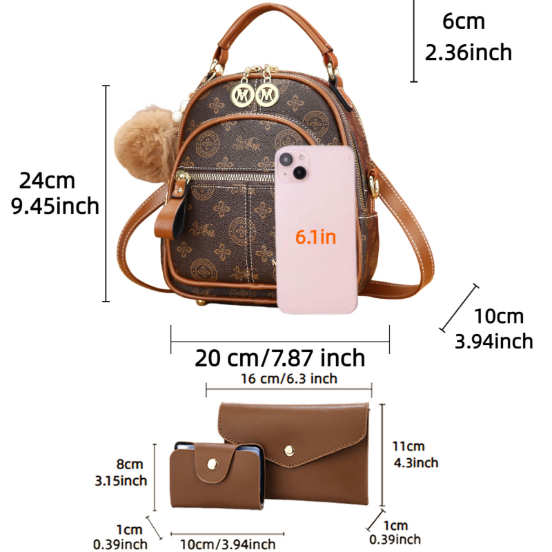 3-piece women's bag set, light - Women'S Crossbody Bags ulasan dan harga