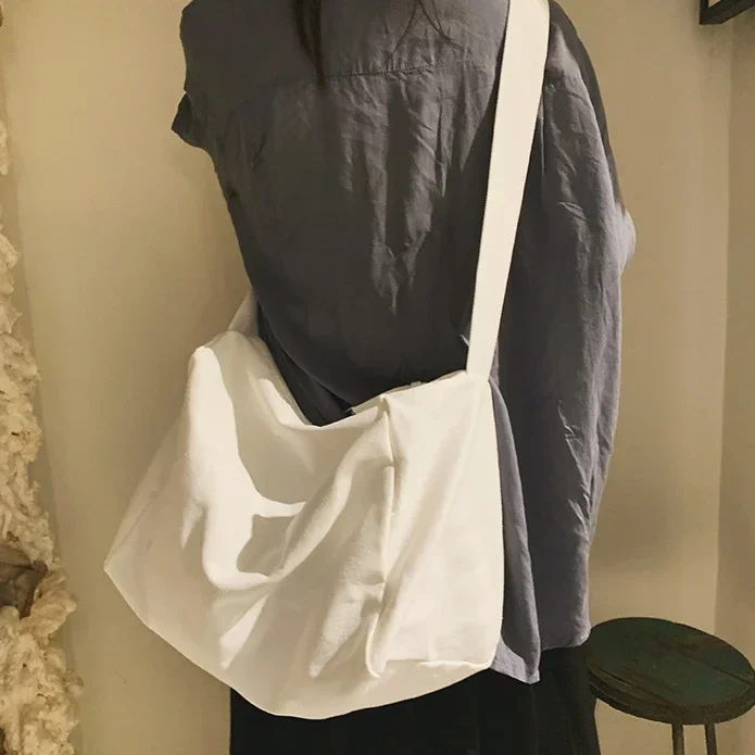 Oversized Female Canvas Fabric - Hobo Bag Slouchy ulasan dan harga