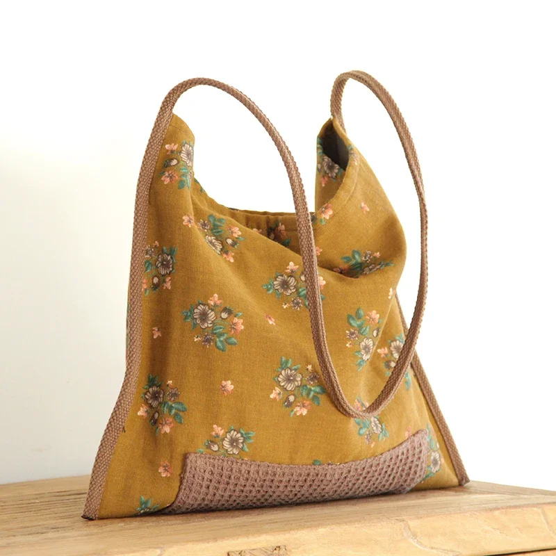 Female Fashion Cotton Soft Clo - Hobo Bag Slouchy ulasan dan harga