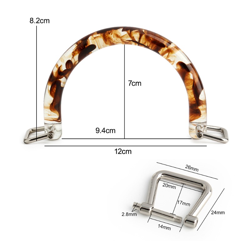 1/2/4PCS Tortoiseshell Acrylic - Tortoiseshell Bag Acrylic ulasan dan harga