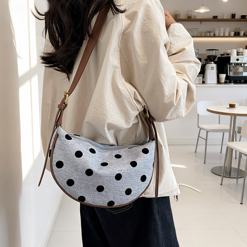 Women Polka Dot Hobo Bag Femal - Hobo Bag Slouchy ulasan dan harga