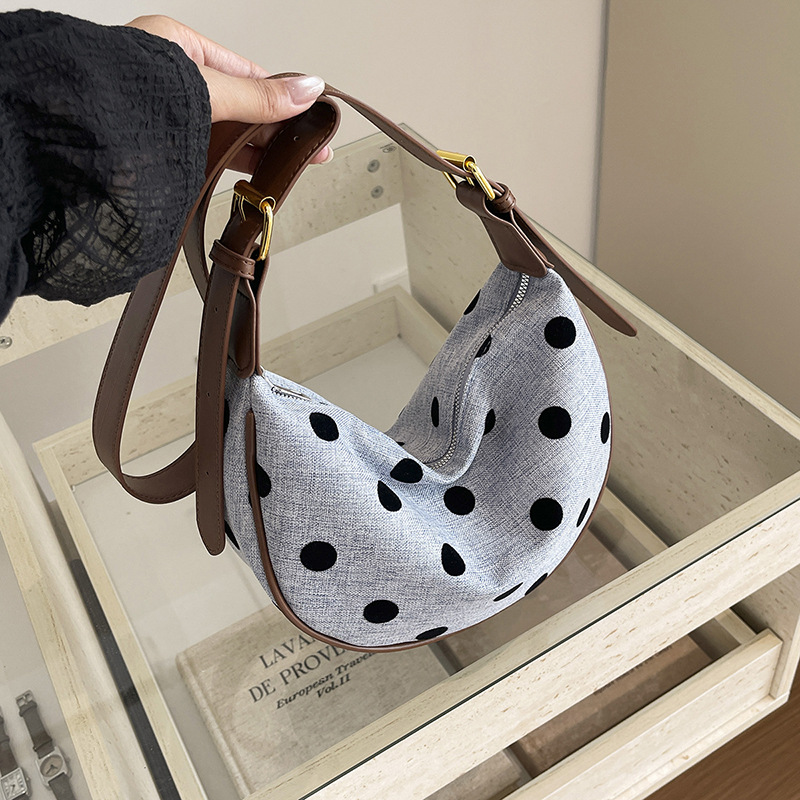 Women Polka Dot Hobo Bag Femal - Hobo Bag Slouchy ulasan dan harga