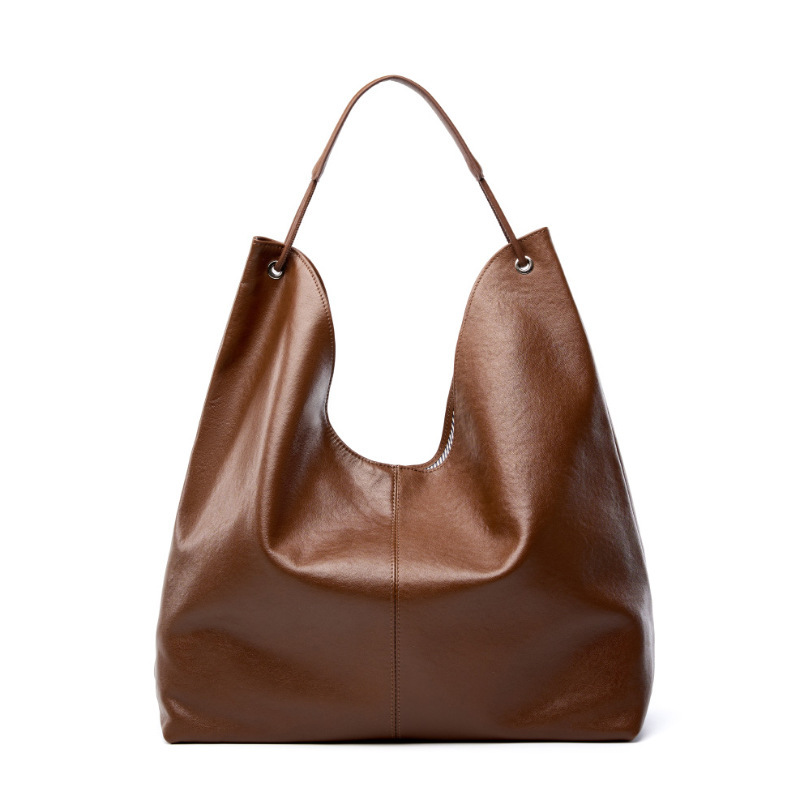 Luxury Genuine Leather Handbag - Hobo Bag Slouchy ulasan dan harga
