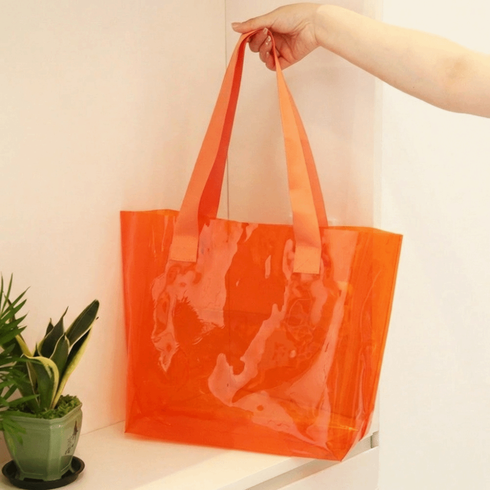 Simple Jelly Color PVC Transpa - Hobo Bag Slouchy ulasan dan harga