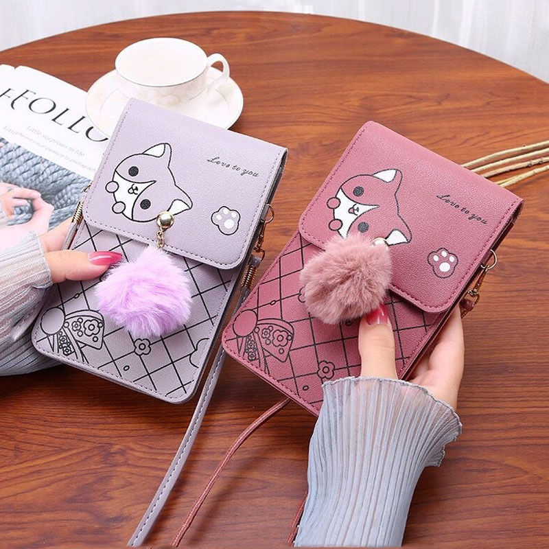 Cute Cartoon Pattern Touch-Scr - Women'S Crossbody Bags ulasan dan harga