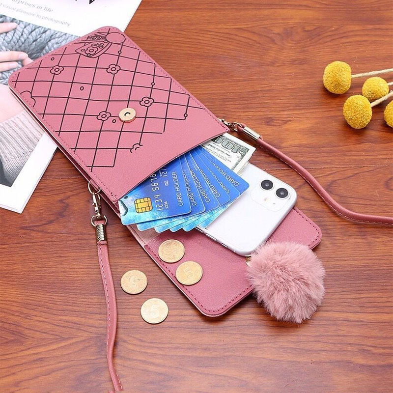 Cute Cartoon Pattern Touch-Scr - Women'S Crossbody Bags ulasan dan harga