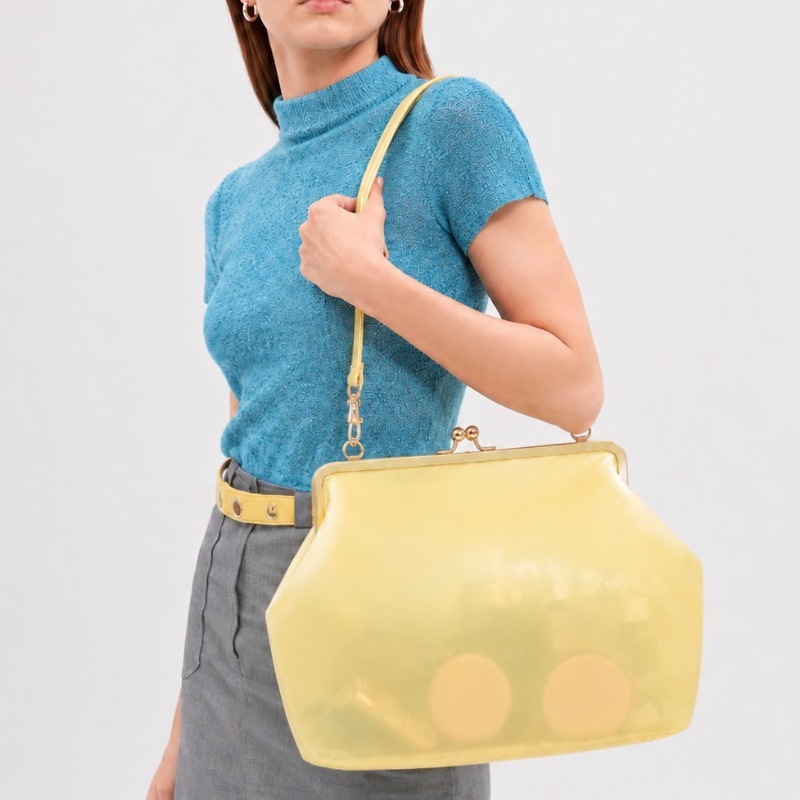 Clear PVC Waterproof Jelly Bag - Hobo Bag Slouchy ulasan dan harga