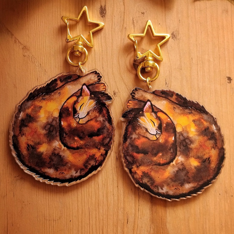Cat Acrylic Keychain Grey Tabb - Tortoiseshell Bag Acrylic ulasan dan harga