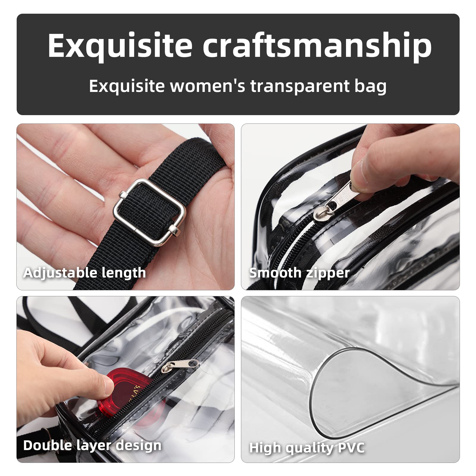 1-10PCS Women Clear Crossbody  - Women'S Crossbody Bags ulasan dan harga